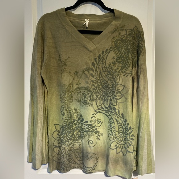 Lapis Long Sleeve‎ Boho-Inspired Top NWT - Picture 9 of 9